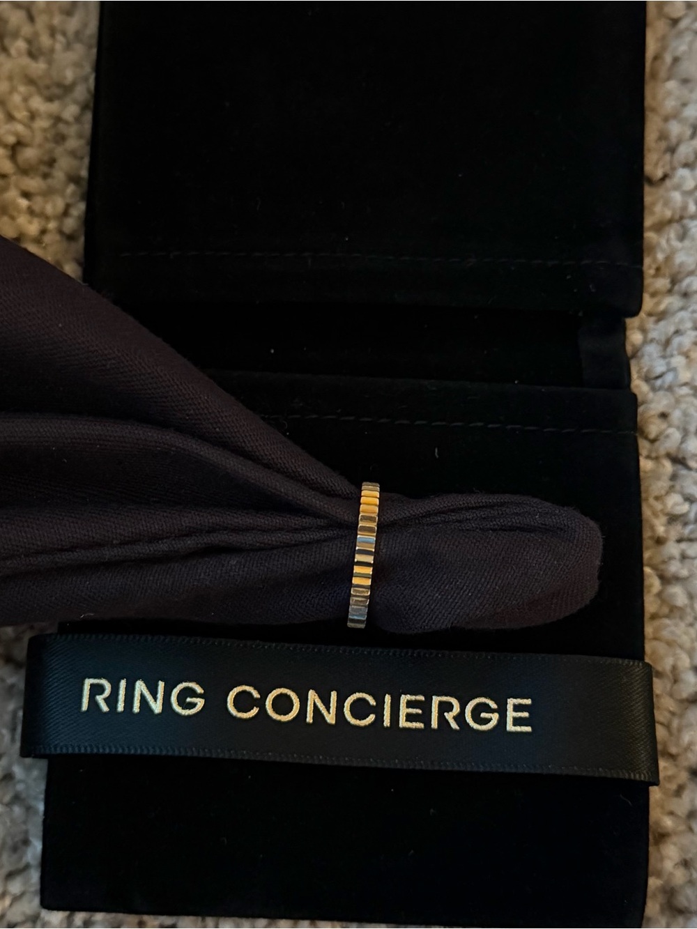 Ring Concierge Fluted Gold Stackable Ring 2 mm Width in 14K Yellow Gold Size 5.5
